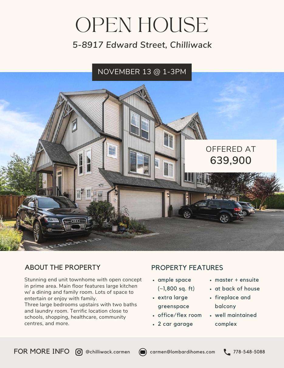 5-8917 Edward Street — Open House — page 1